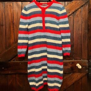 Stunning Alexander McQueen sweater dress mohair striped no flaws knitwear knit